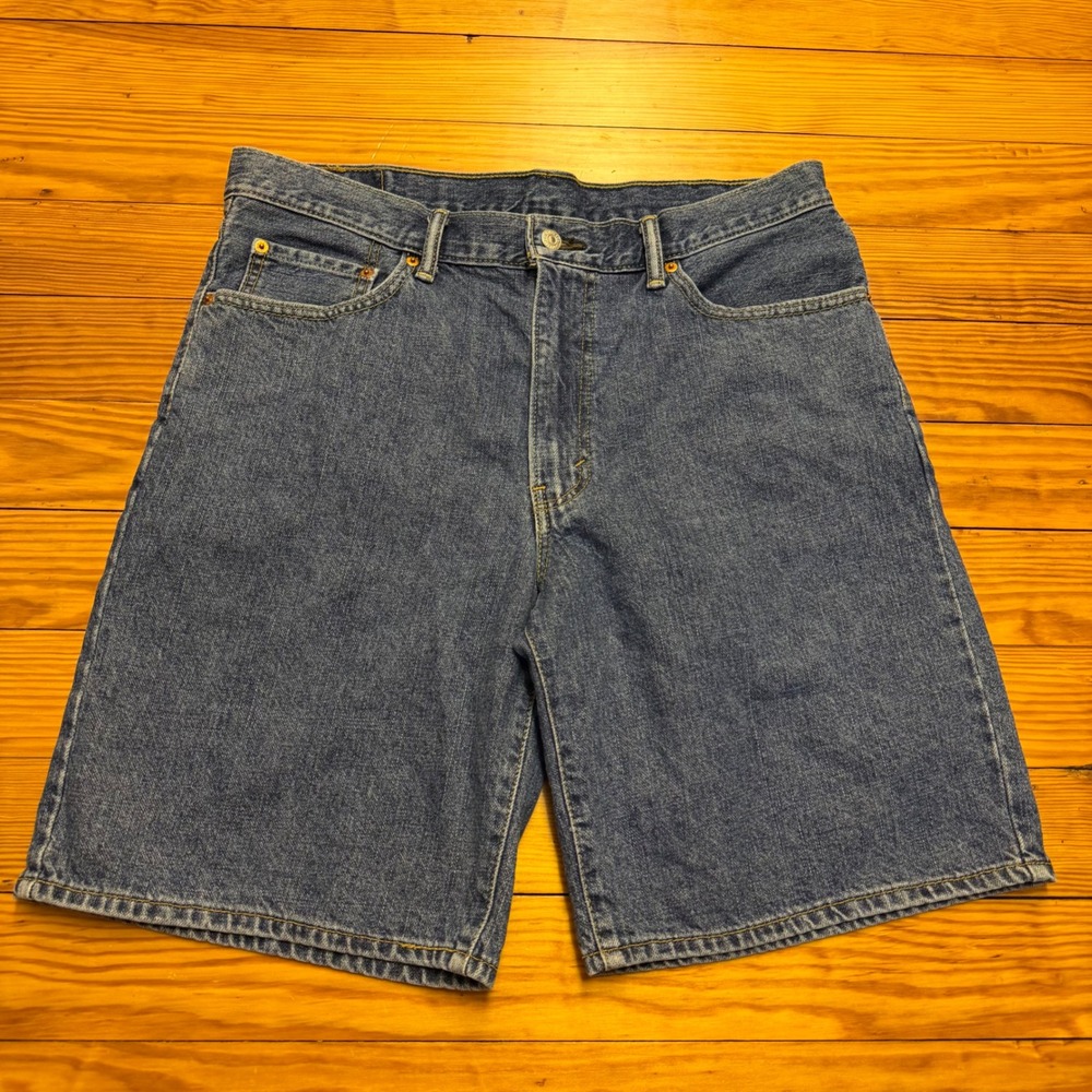 Levis 550 Relaxed Fit Jorts Denim Shorts Men 36 Medium Wash Blue Y2K Skater 10"